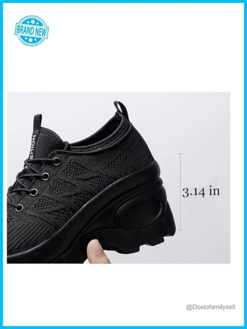 Women's Chunky Platform Orthopedic Walking Shoes Knitted Mesh Arch Support